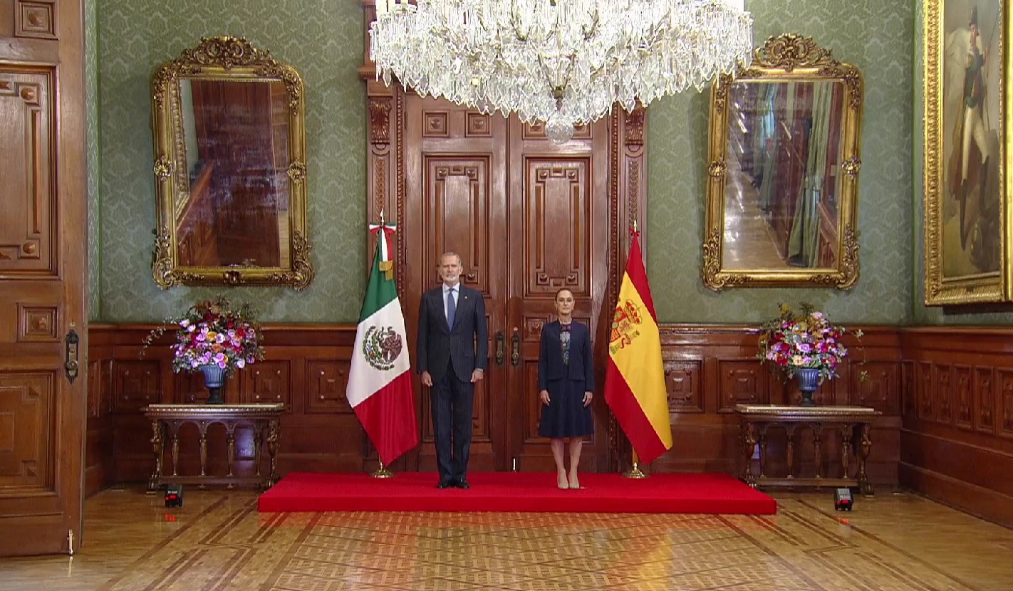 Claudia Sheinbaum recibe al rey Felipe VI en Palacio Nacional; reanudan diálogo tras años de distancia diplomática