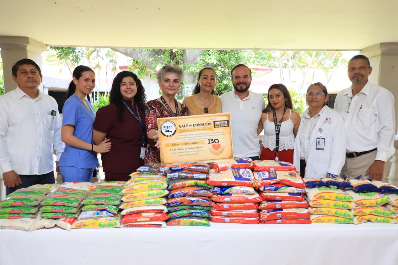 Donan 130 kilos de alimentos a adultos mayores de la Casa del Árbol mediante programa de salud de la Fiscalía