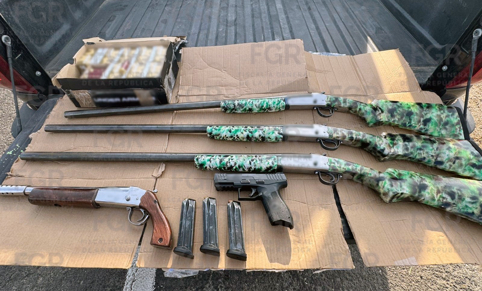FGR investiga a dos personas por portación de armas y cartuchos en Tabasco