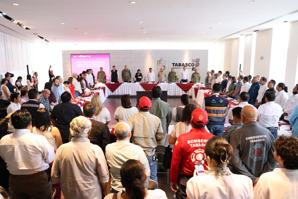 Instala Javier May Puesto de Comando para reforzar atención ante lluvias y ciclones en Tabasco