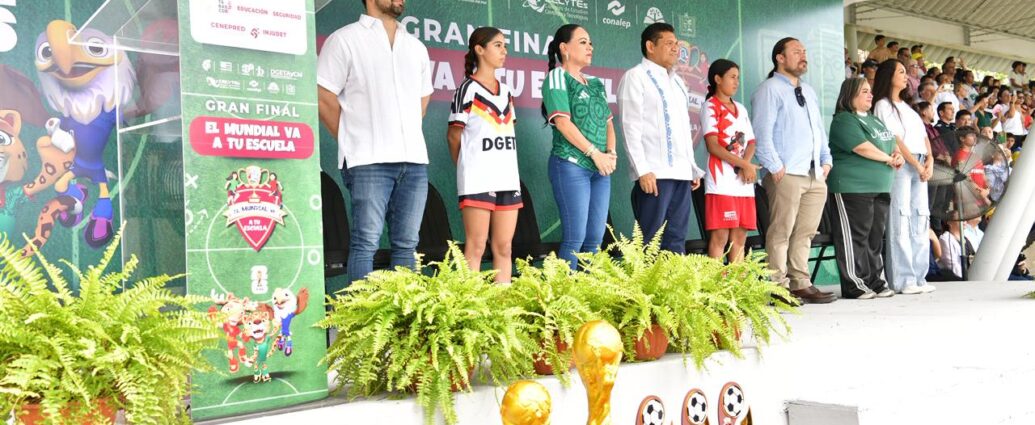 Mandatario estatal clausura la competencia de Fútbol, “El Mundial va a tu escuela”…