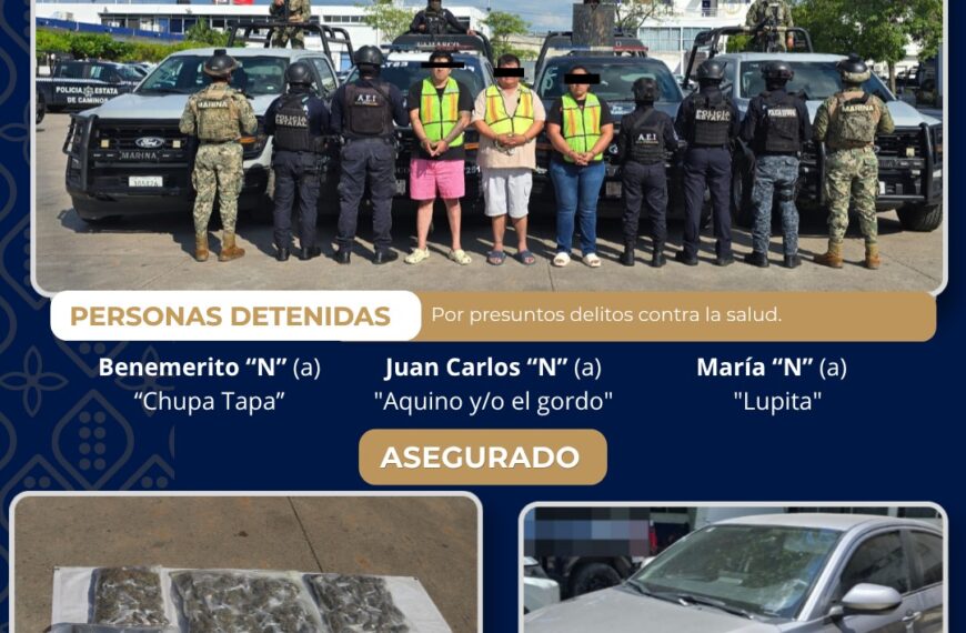 Detienen a tres presuntos narcomenudistas en Comalcalco; aseguran drogas y un vehículo