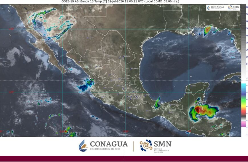 Prevé Conagua chubascos y temperaturas de hasta 40 grados este viernes en Tabasco