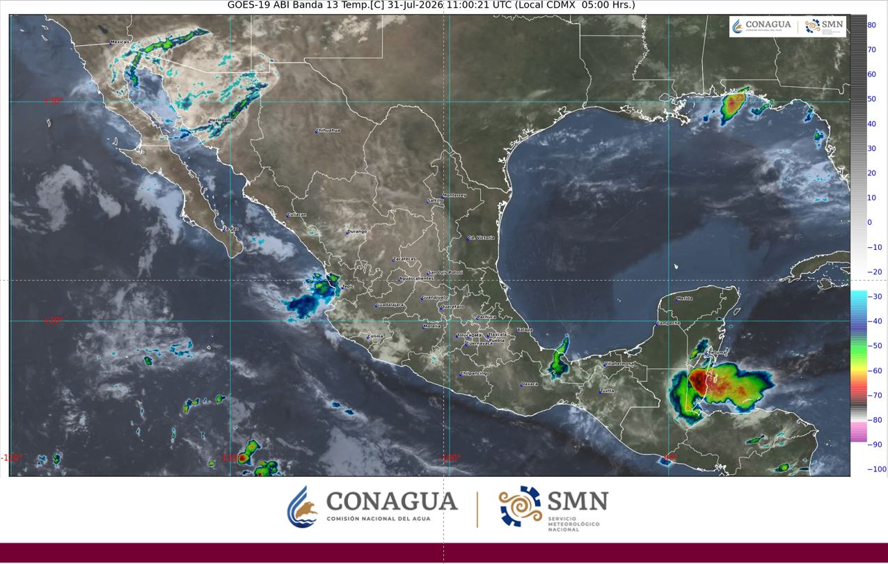 Prevé Conagua chubascos y temperaturas de hasta 40 grados este viernes en Tabasco