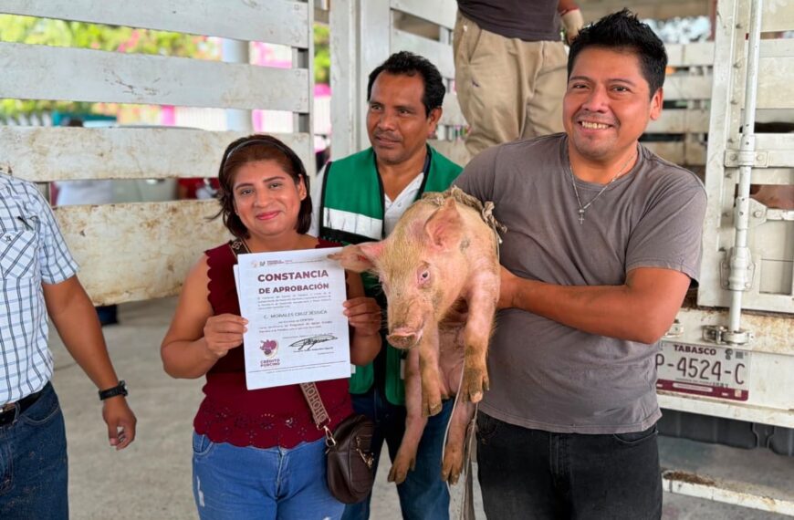 Mujeres chontales fortalecen su economía con programa de crédito porcino en Tabasco