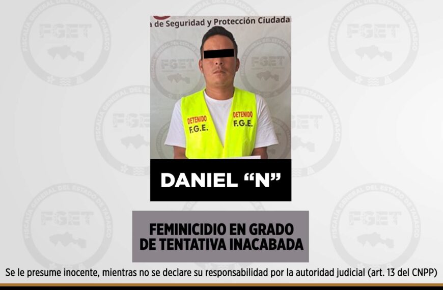 Vinculan a proceso a presunto responsable de tentativa de feminicidio en Centro; permanecerá en prisión preventiva
