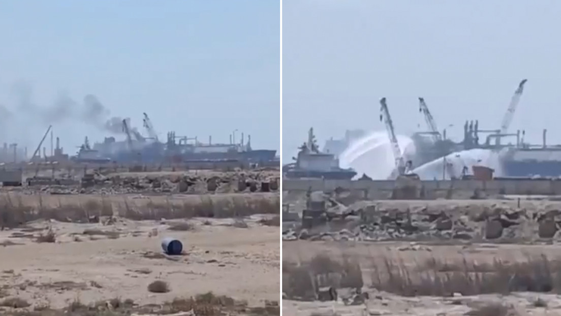 Egipto confirma que incendio en buques del puerto de Damiata fue provocado por un dron