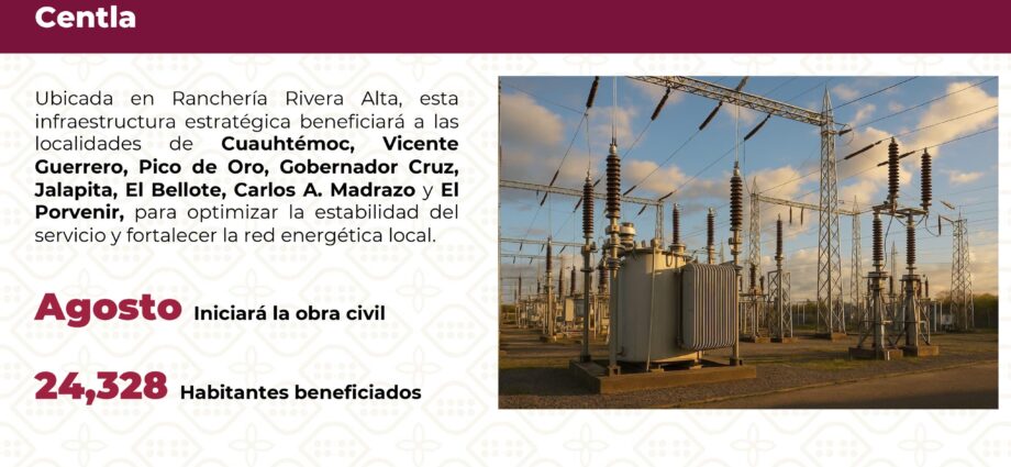 Nueva subestación eléctrica en Centla beneficiará a más de 24 mil habitantes; iniciará construcción en agosto…