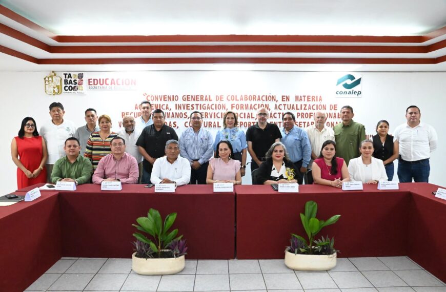 SETAB y CONALEP Tabasco firman convenio para fortalecer la educación media superior