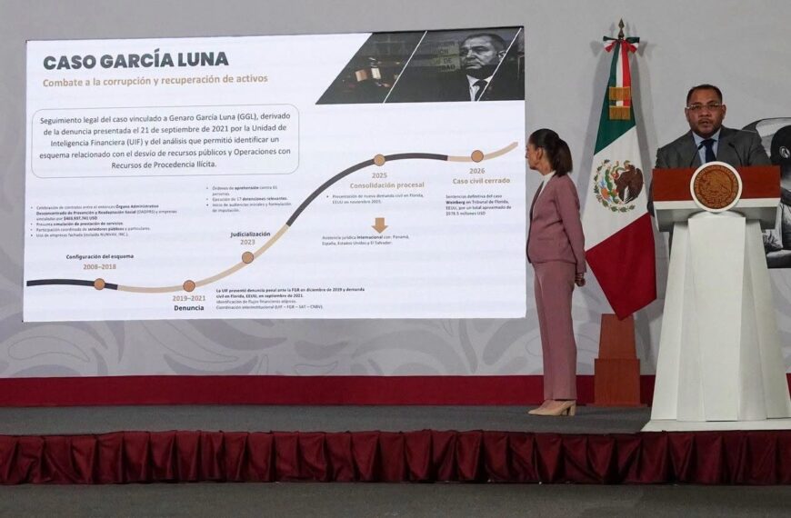 Gobierno de México recupera 5.8 millones de dólares vinculados a red de corrupción de García Luna