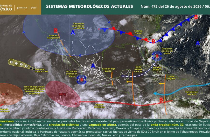 Tabasco tendrá lluvias fuertes y temperaturas de hasta 40 grados este miércoles