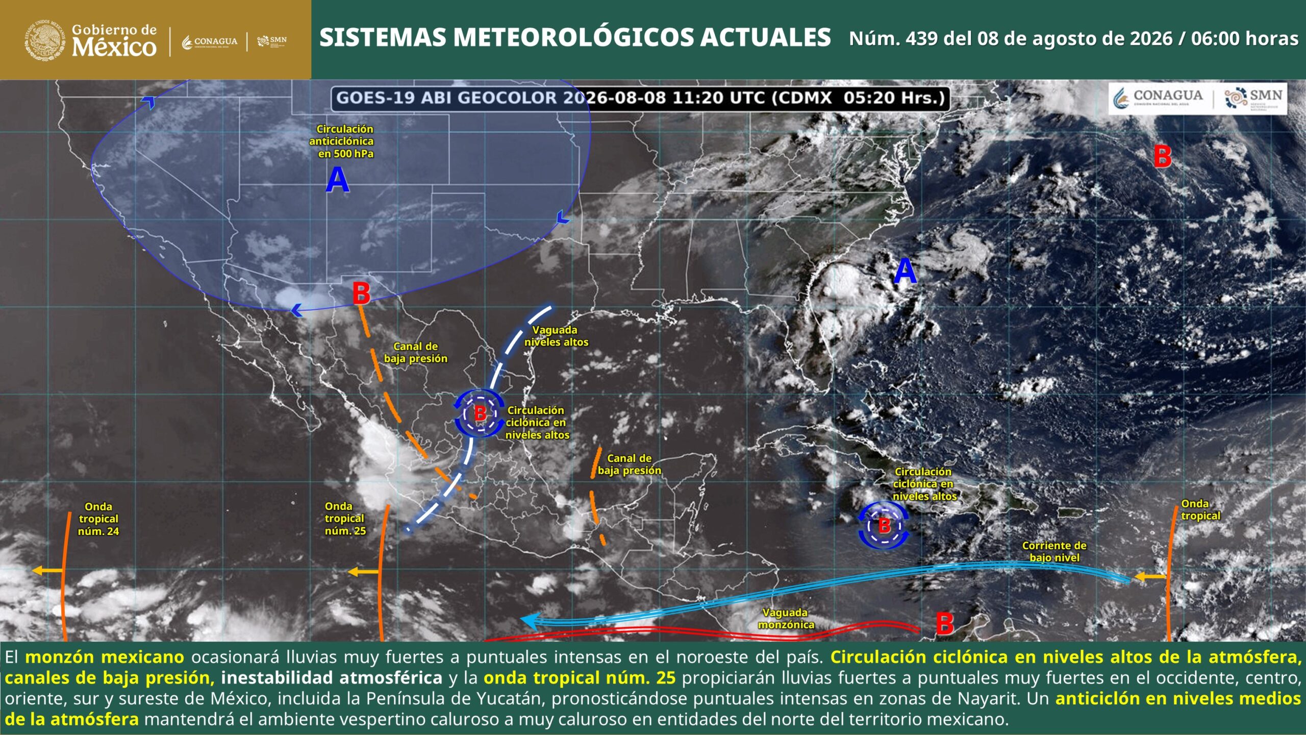 Villahermosa tendrá sábado caluroso y húmedo, con lluvias intermitentes