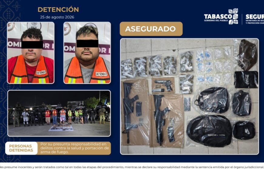 Detienen a seis generadores de violencia en operativo de FIRT-Olmeca en Villahermosa, entre ellos, “El Diablo”, jefe de plaza…