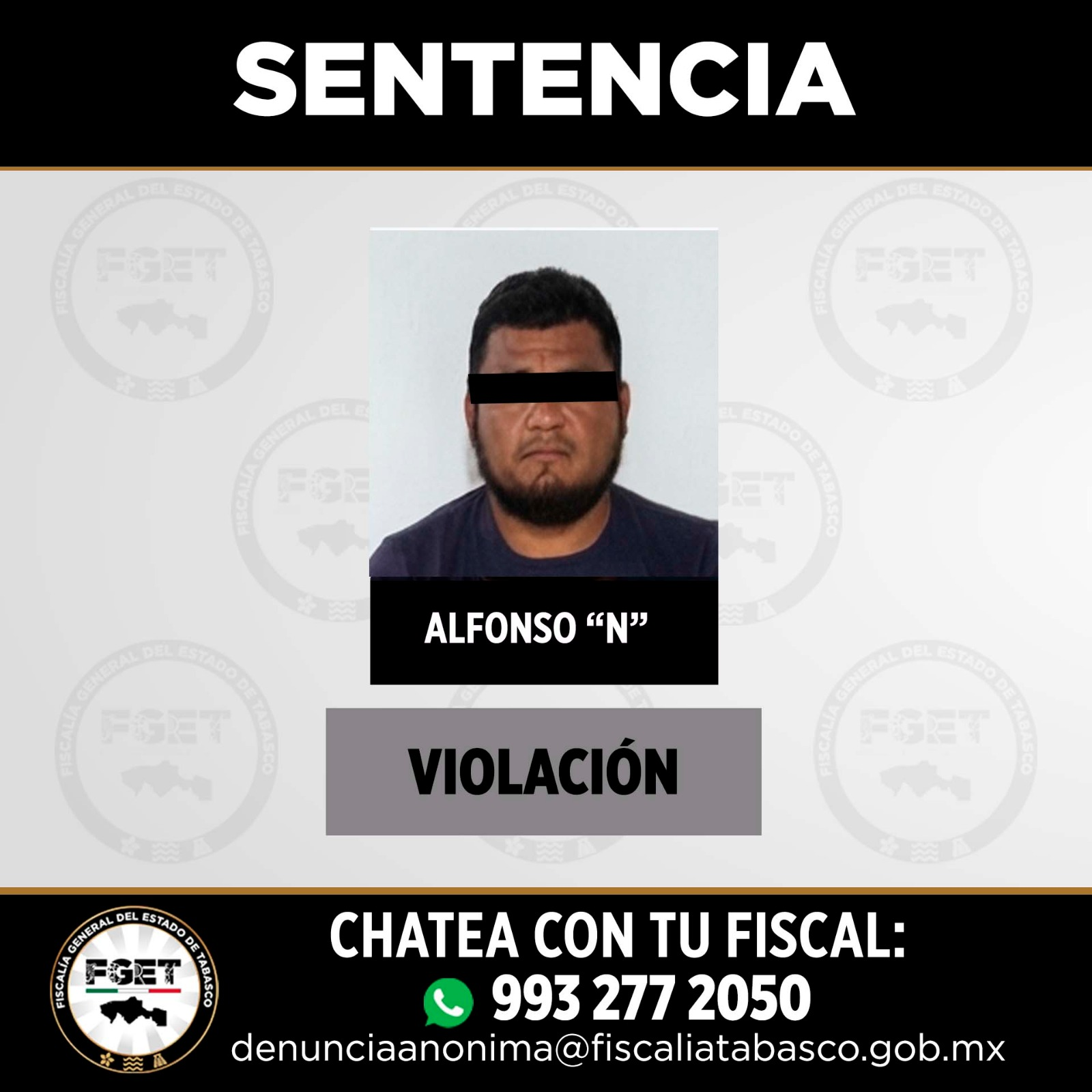 Fiscalía de Tabasco obtiene sentencias y vinculaciones por delitos de alto impacto