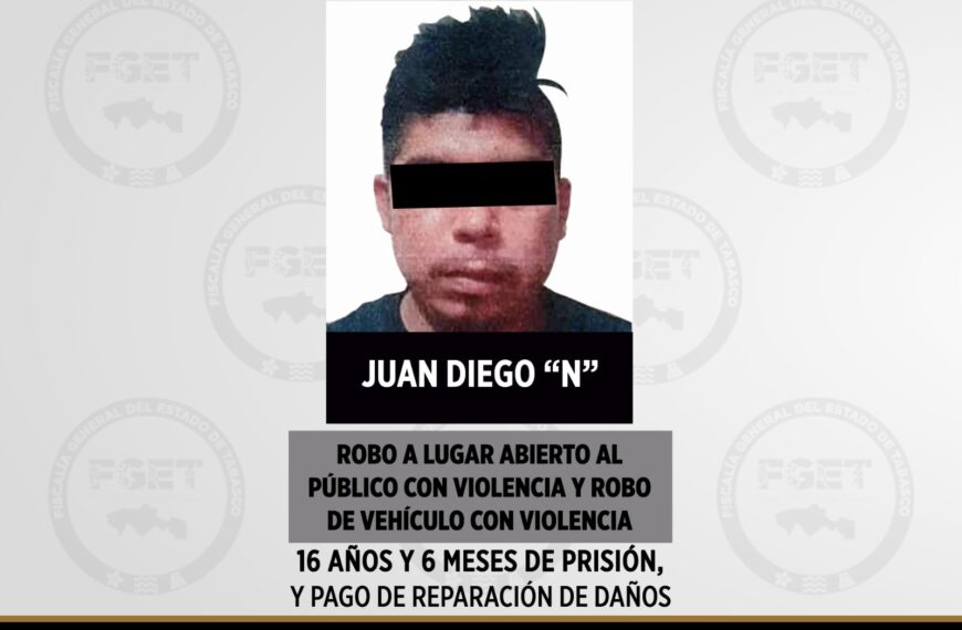 FGET obtiene sentencias por robo, homicidio y feminicidio en Tabasco