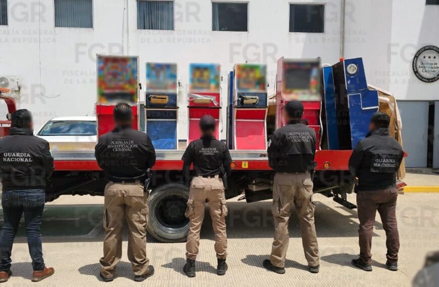 FGR asegura 12 máquinas tragamonedas durante cateo en Centro