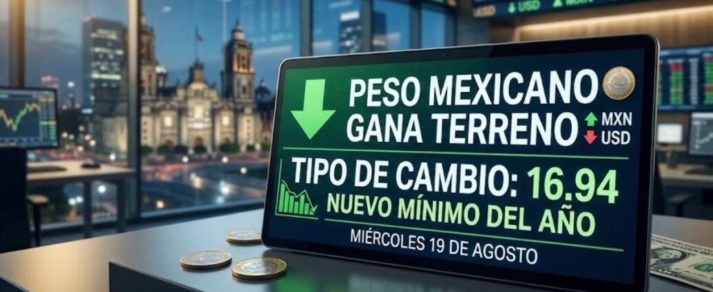 Peso mexicano rompe la barrera de las 17 unidades por dólar por primera vez desde 2024