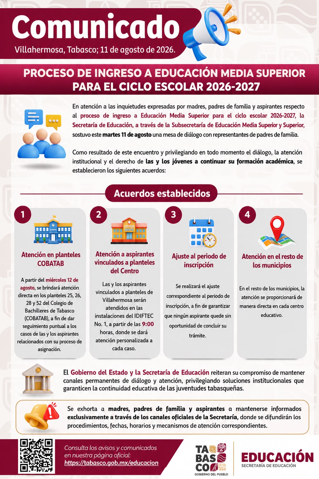 SETAB amplía atención a aspirantes de nivel medio superior
