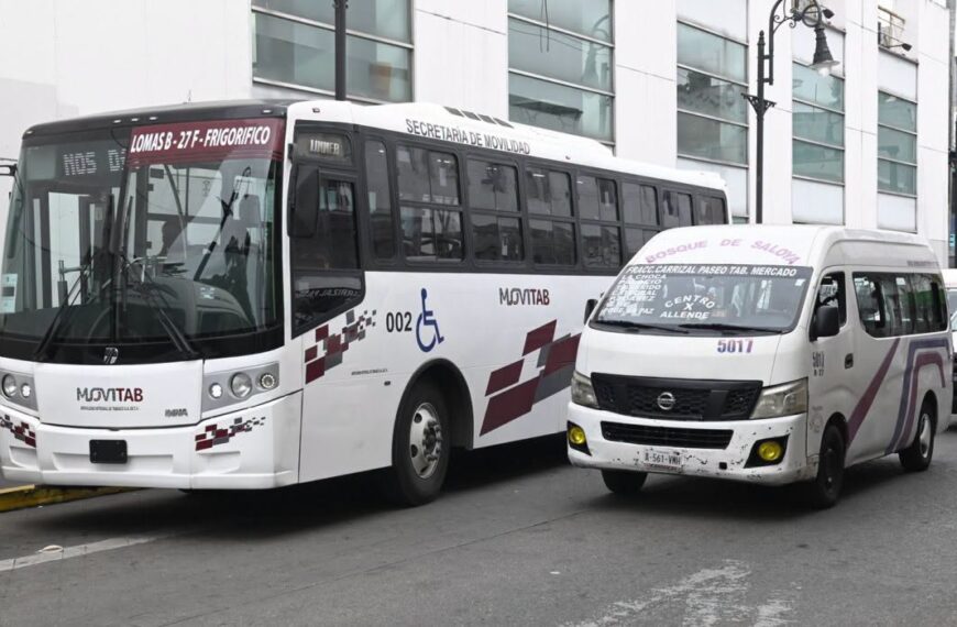 Semovi descarta aumento anual automático a tarifas del transporte público en Tabasco