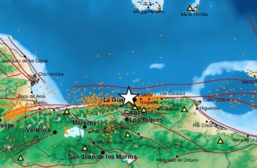 Sismo de magnitud 4.0 sacude Venezuela y es percibido en Caracas