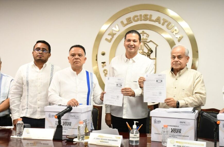 OSFE entrega al Congreso revisión de cuentas públicas 2025; se auditaron 41 mil mdp, 72% del presupuesto ejercido; hay 928 observaciones sin solventar…