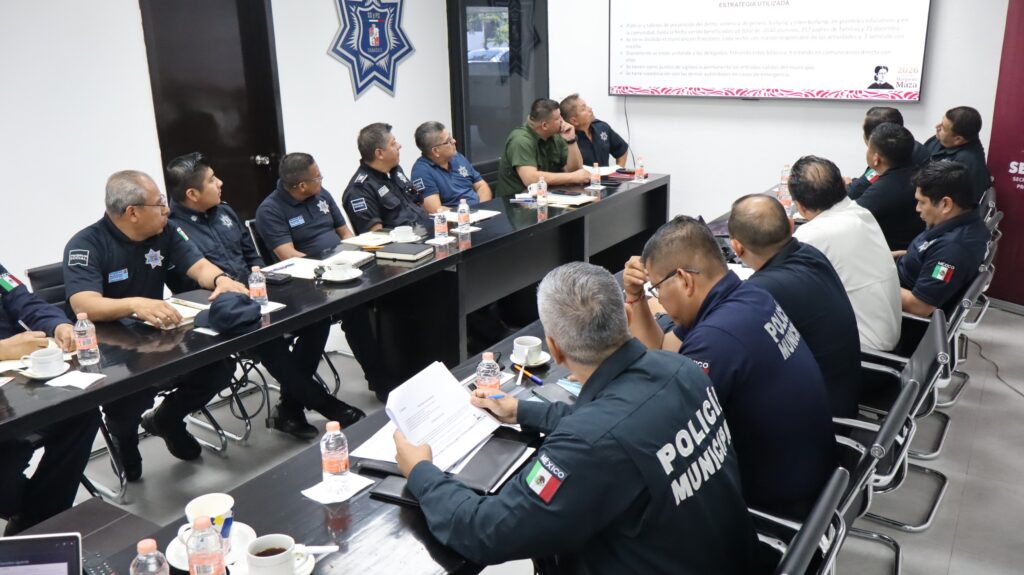 Refuerzan coordinación entre policías municipales y SSPC para mejorar seguridad en Tabasco