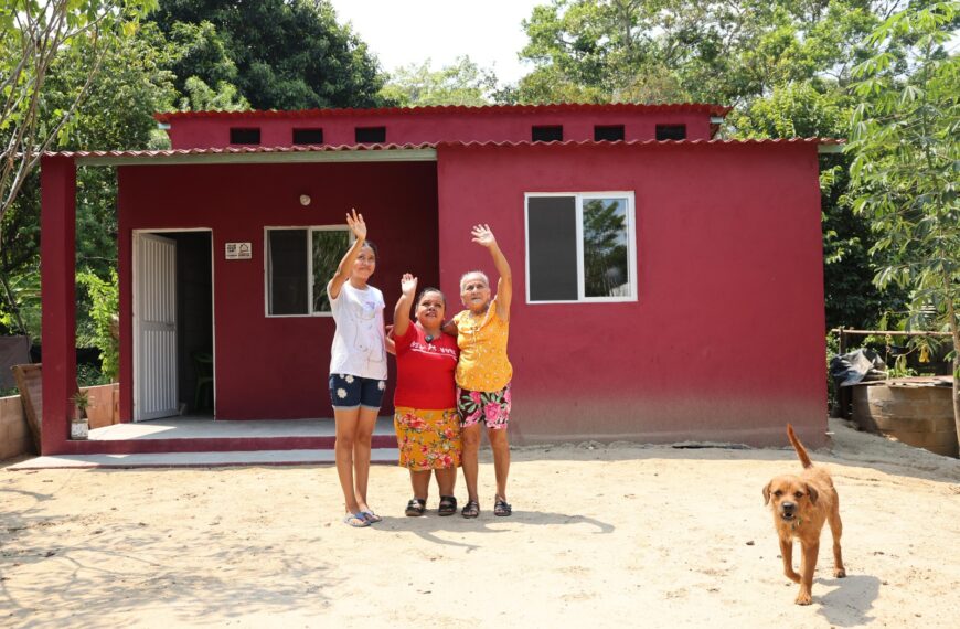 Viviendas para el Bienestar transforma la vida de familias tabasqueñas de bajos recursos