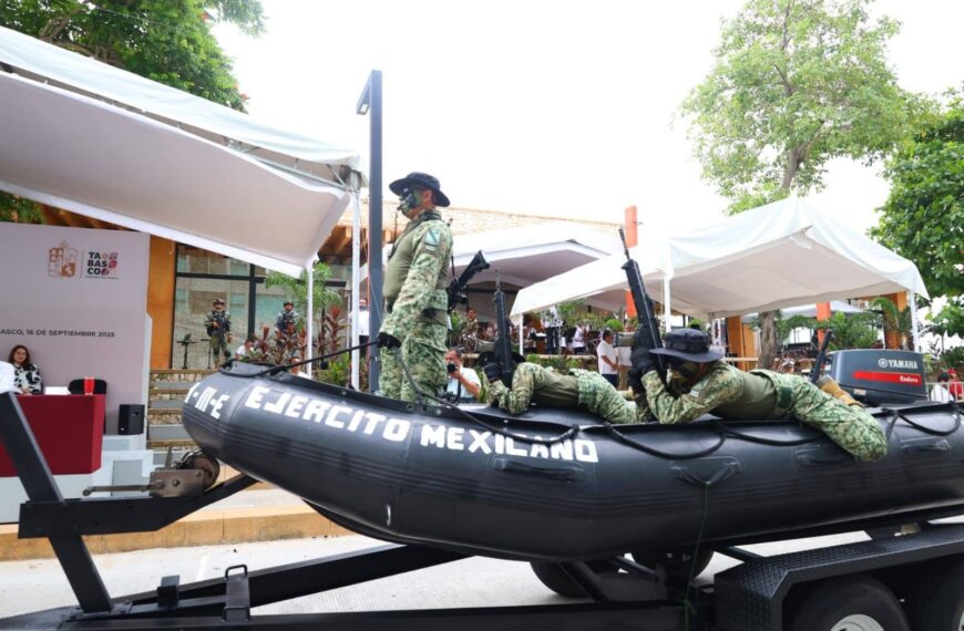 Alistan desfile cívico-militar del 16 de septiembre en el malecón de Villahermosa