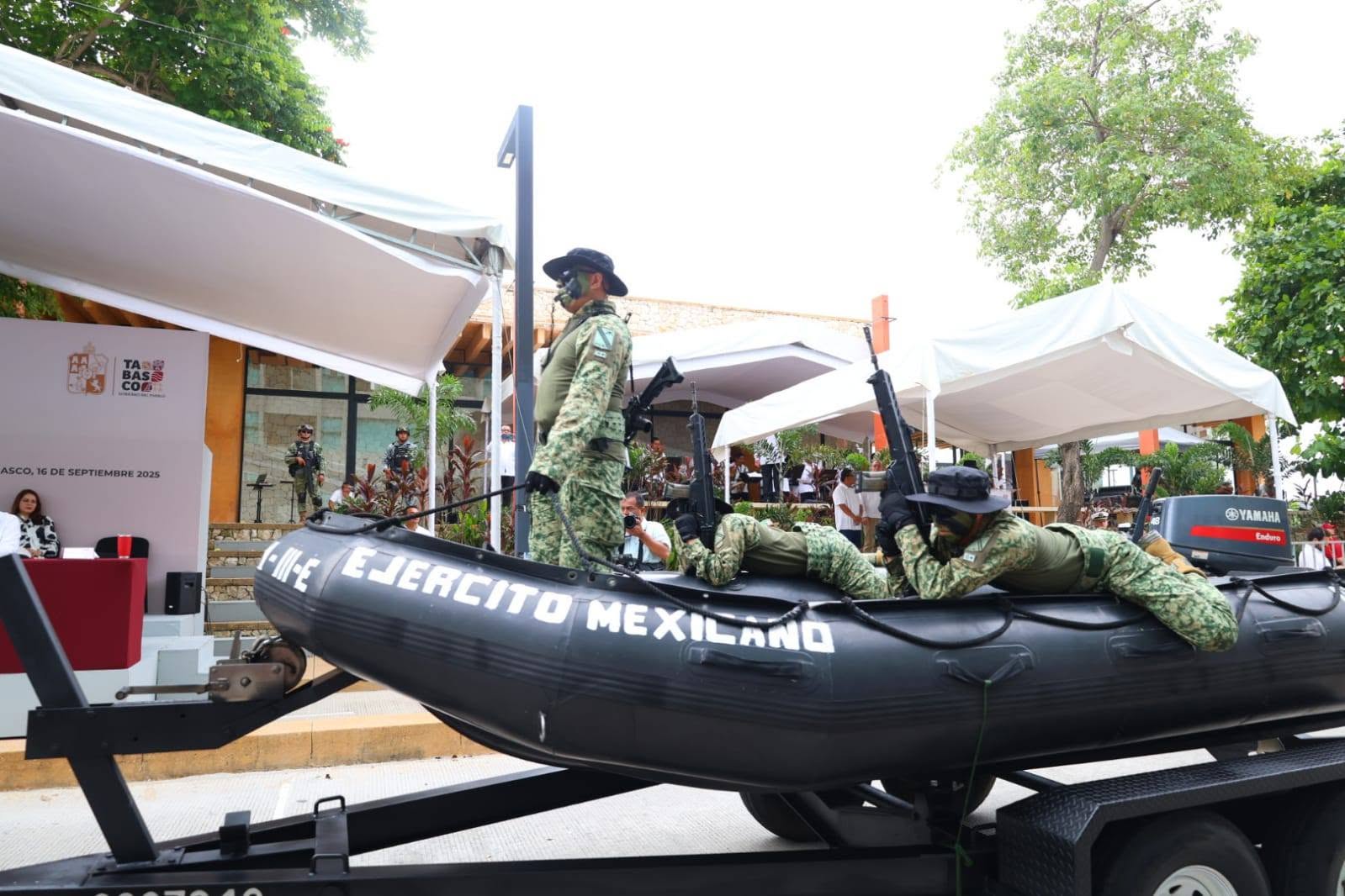 Alistan desfile cívico-militar del 16 de septiembre en el malecón de Villahermosa