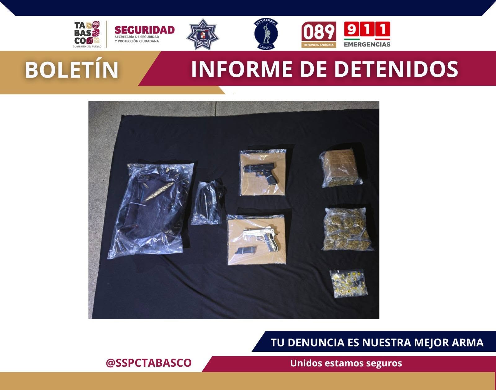 FGR obtiene sentencias de hasta casi seis años de prisión por portación de armas en Tabasco
