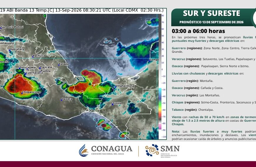 Tabasco enfrentará domingo de calor extremo y lluvias muy fuertes por la onda tropical 39