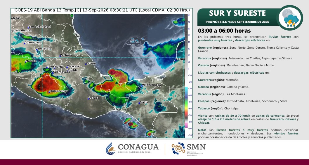 Tabasco enfrentará domingo de calor extremo y lluvias muy fuertes por la onda tropical 39