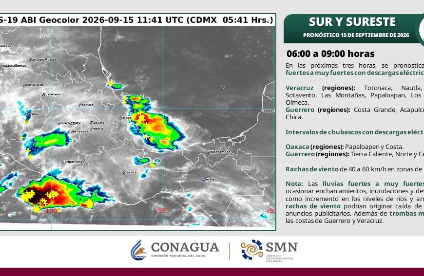 Prevén lluvias y calor de hasta 40 grados en Tabasco este martes