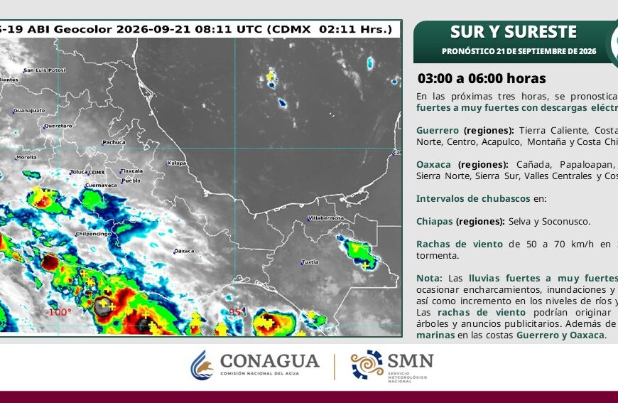 Ciclón tropical y onda tropical 40 provocarán lluvias muy fuertes en Tabasco