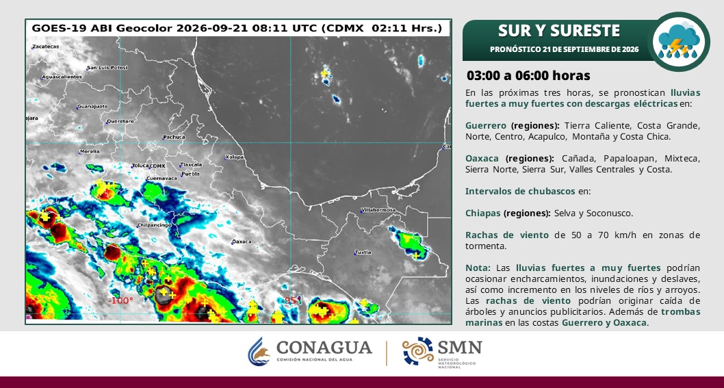 Ciclón tropical y onda tropical 40 provocarán lluvias muy fuertes en Tabasco