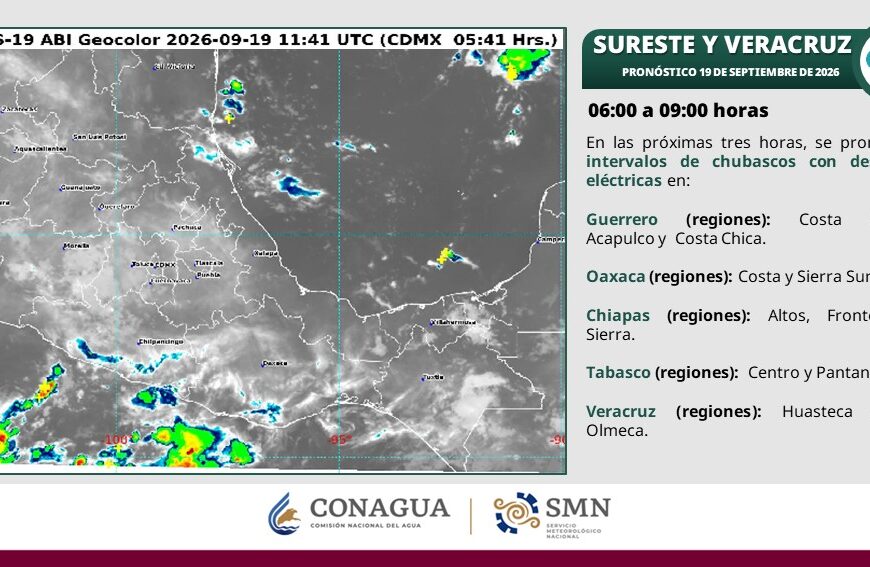 Villahermosa tendrá sábado caluroso y húmedo, con probabilidad de lluvia ligera