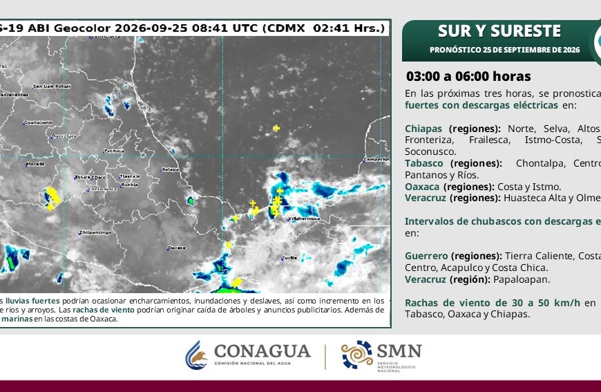 Tabasco tendrá viernes caluroso y húmedo, con lluvias ligeras
