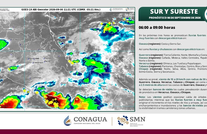 Villahermosa tendrá domingo caluroso y con tormentas por la noche