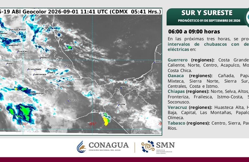 Prevén lluvias fuertes y temperaturas de hasta 40 grados para Tabasco
