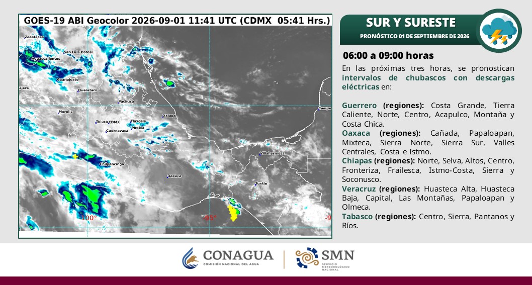 Prevén lluvias fuertes y temperaturas de hasta 40 grados para Tabasco