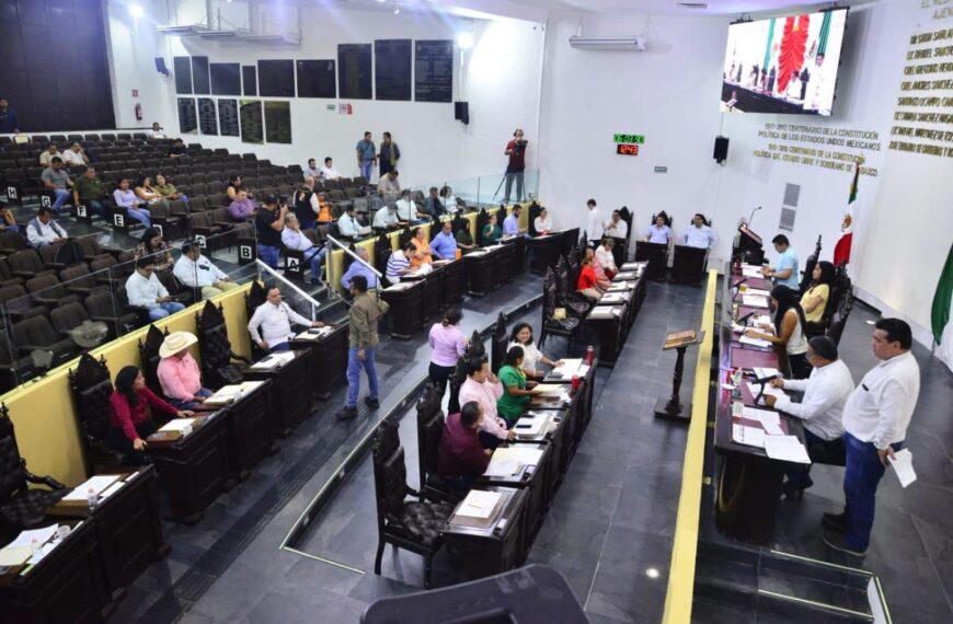 Congreso de Tabasco aprueba reformas a compras públicas y creación de la Junta Estatal de Caminos