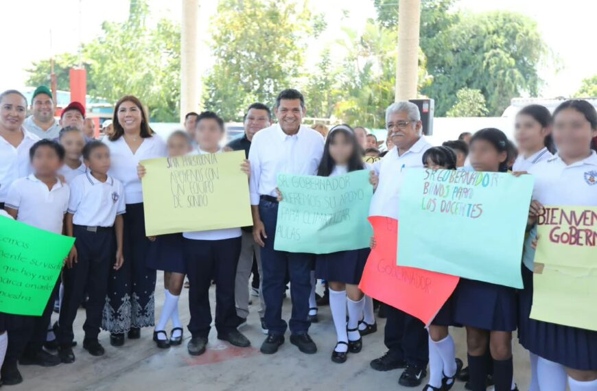 Nueva aula busca reducir rezago de infraestructura educativa en comunidad rural de Huimanguillo…