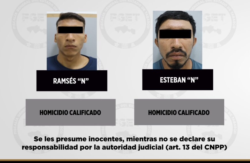 Sentencian a 50 años de prisión a secuestrador en Tabasco; vinculan a proceso a otros cuatro por homicidio