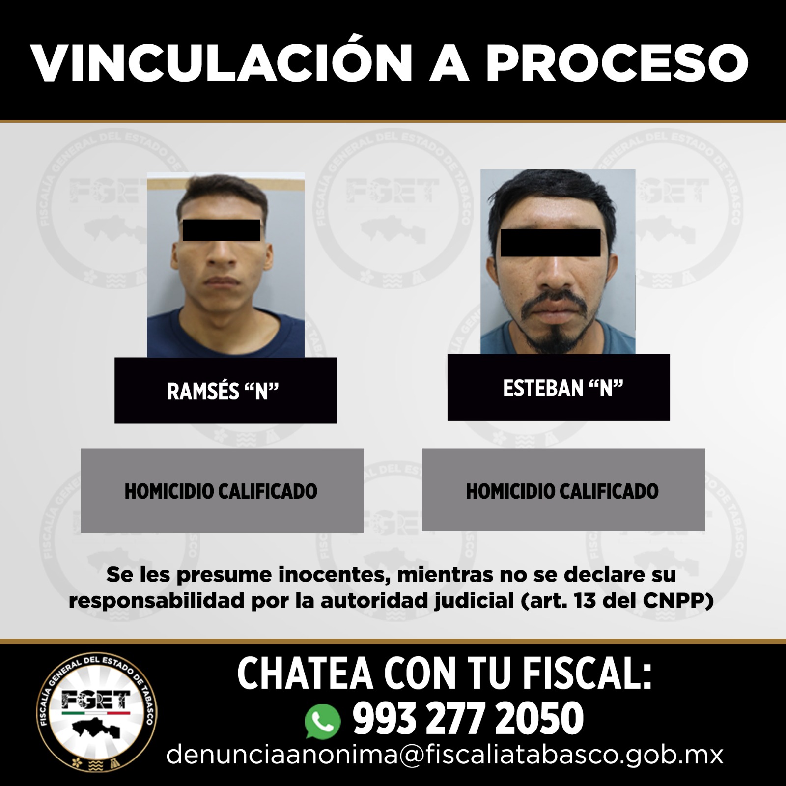 Sentencian a 50 años de prisión a secuestrador en Tabasco; vinculan a proceso a otros cuatro por homicidio