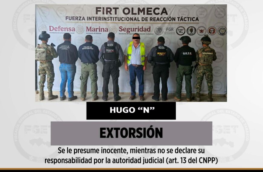 Vinculan a proceso a Hugo “N” por presunta extorsión en Tabasco