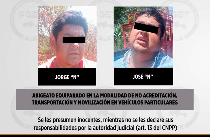 Vinculan a proceso a tres imputados por homicidio y abigeato en Tabasco