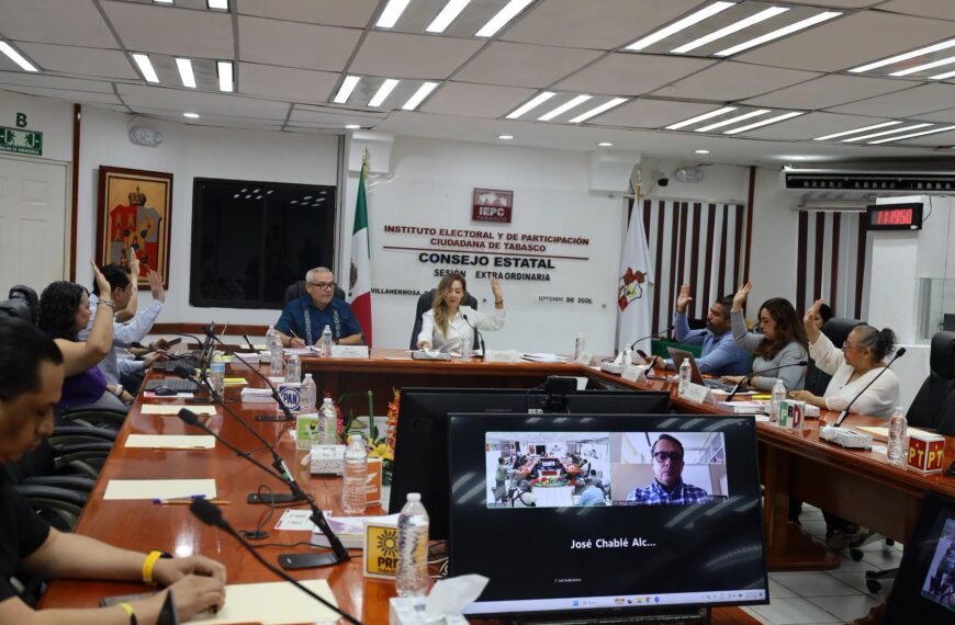 Recibirán partidos políticos de Tabasco más de 106 mdp de financiamiento público en 2027