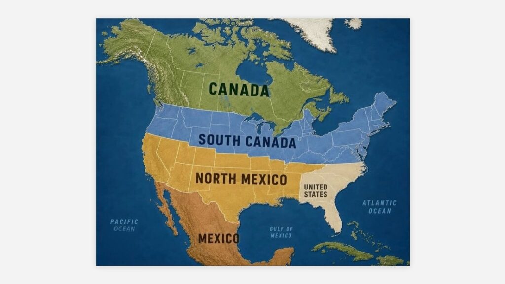 Irán responde a Trump con mapa irónico que redibuja las fronteras de Estados Unidos