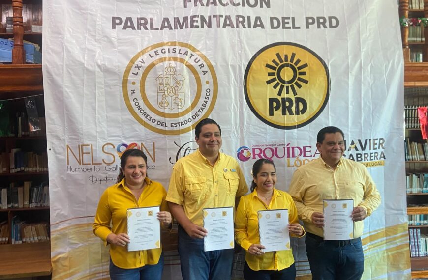 Nelson Gallegos Vaca asume coordinación de la bancada del PRD en el Congreso de Tabasco