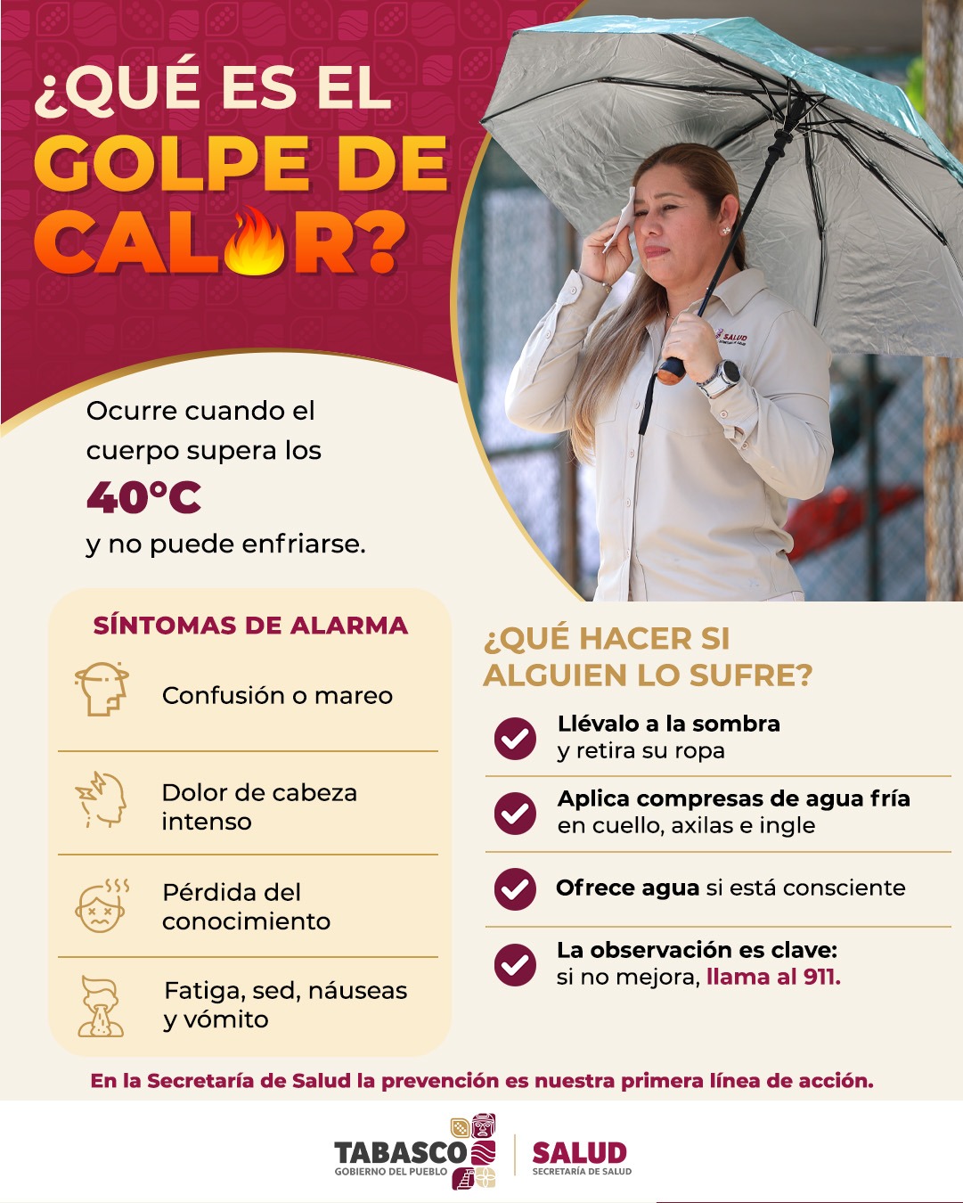 Tabasco suma 160 casos asociados al calor; Salud llama a reforzar prevención